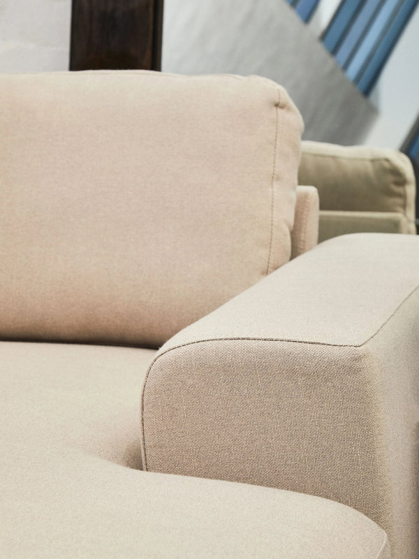Toulon 3 Seat Natural Fabric Right Chaise Sofa - Xshowhome