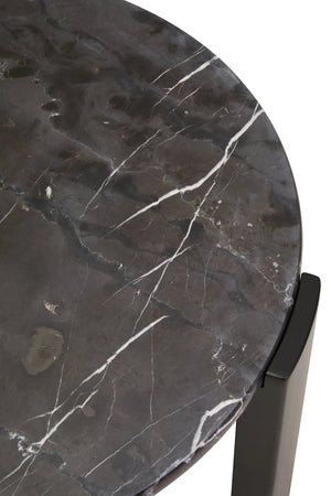 Palermo Round Black Marble Top Small Coffee Table - Xshowhome