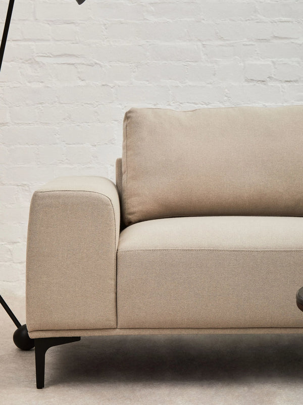 Toulon 3 Seat Natural Fabric Right Chaise Sofa - Xshowhome
