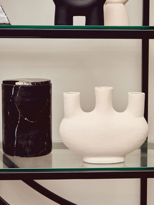 Vogue Black Right Half Moon 4 Tier Shelf Unit - Xshowhome