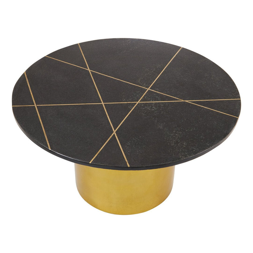 Rabia Coffee Table With Black Marble Top - Canwell Interiors Limited - Xshowhome