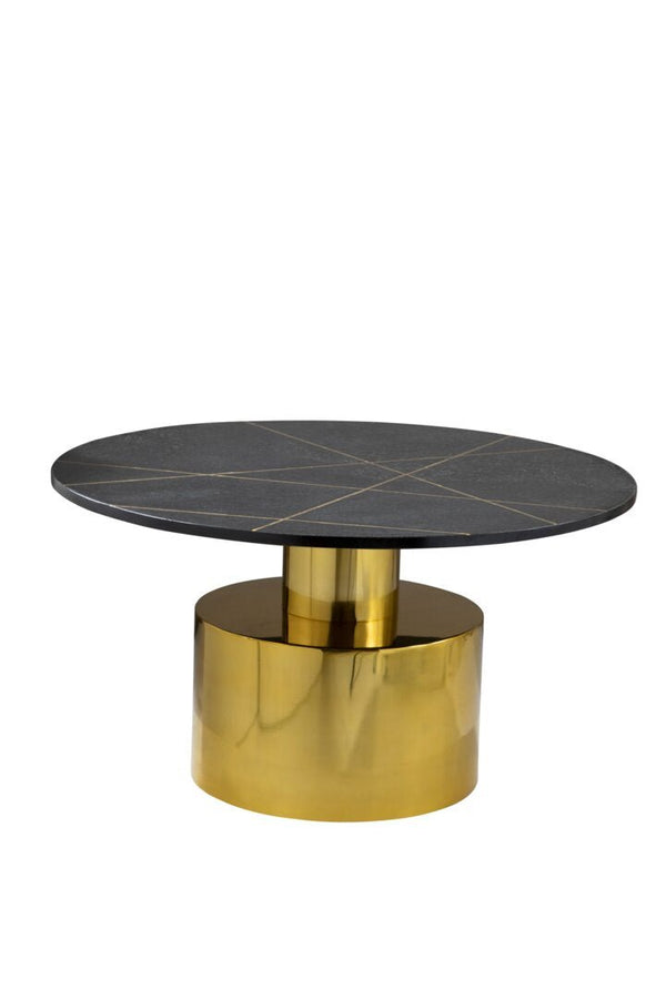 Rabia Coffee Table With Black Marble Top - Canwell Interiors Limited - Xshowhome