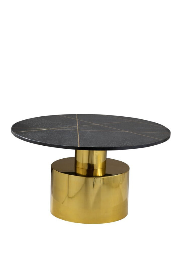 Rabia Coffee Table With Black Marble Top - Canwell Interiors Limited - Xshowhome