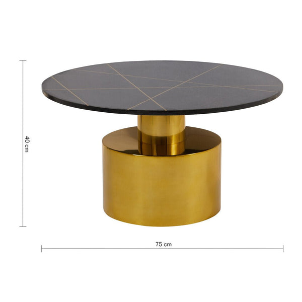 Rabia Coffee Table With Black Marble Top - Canwell Interiors Limited - Xshowhome