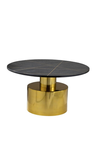 Rabia Coffee Table With Black Marble Top - Canwell Interiors Limited - Xshowhome