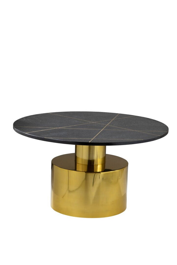 Rabia Coffee Table With Black Marble Top - Canwell Interiors Limited - Xshowhome