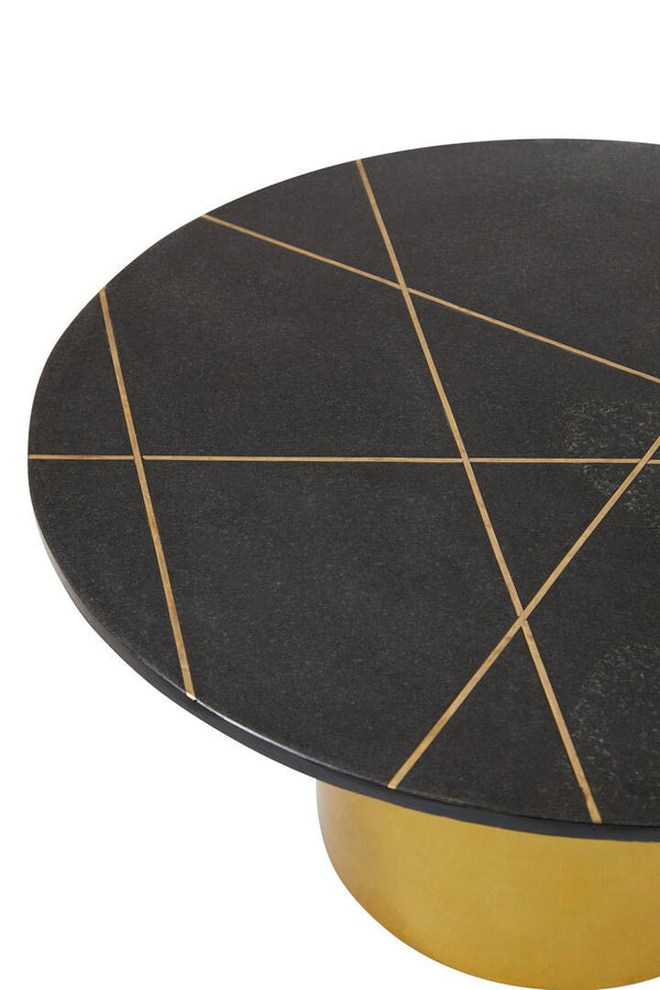 Rabia Coffee Table With Black Marble Top - Canwell Interiors Limited - Xshowhome