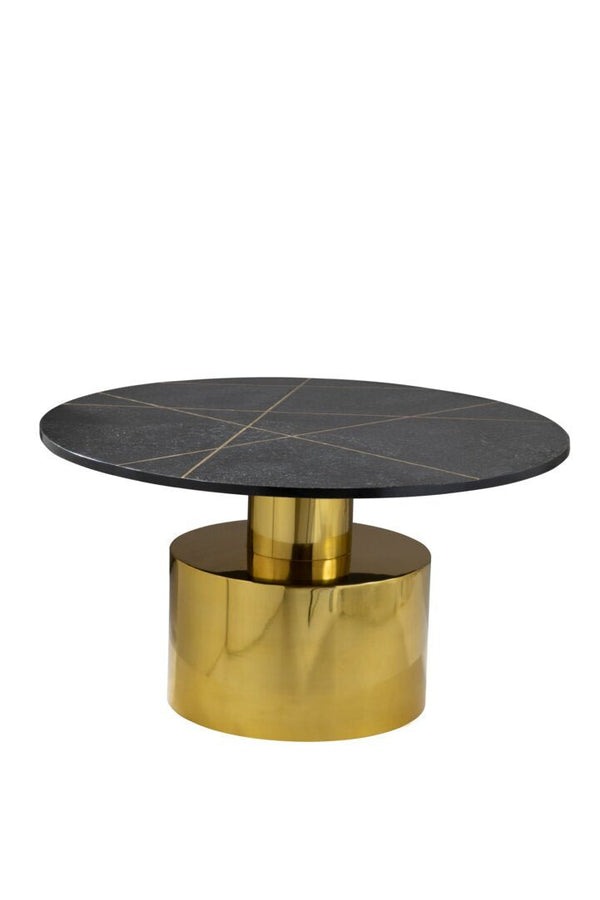 Rabia Coffee Table With Black Marble Top - Canwell Interiors Limited - Xshowhome