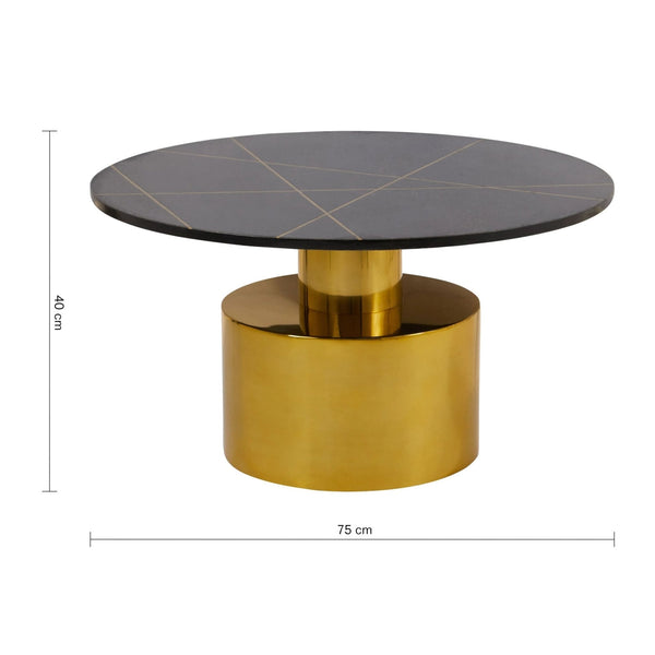 Rabia Coffee Table With Black Marble Top - XShowhome Limited - Xshowhome