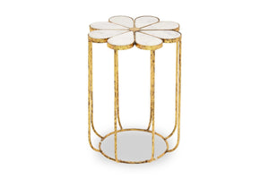Rabia Petal Side Table With Marble Top - XShowhome Limited - Xshowhome