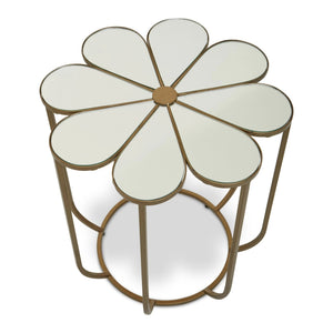 Rabia Petal Side Table With Marble Top - XShowhome Limited - Xshowhome