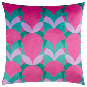 Raeya 45x45 Feather Filled Cushion Pink & Jade - Canwell Interiors Limited - Riva