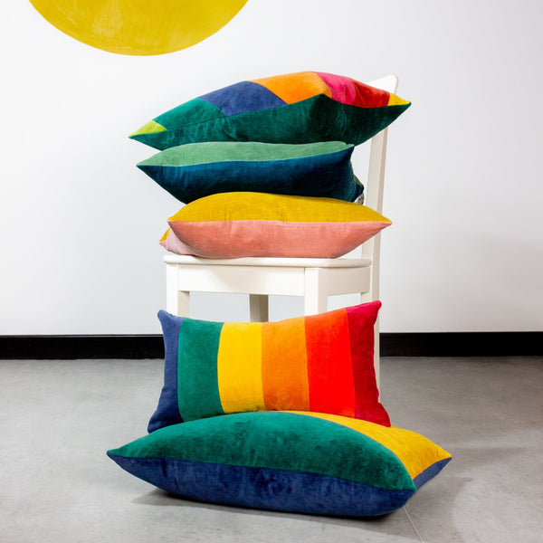 Rainbow 30x50 Feather Filled Cushion Jewels - XShowhome Limited - Riva