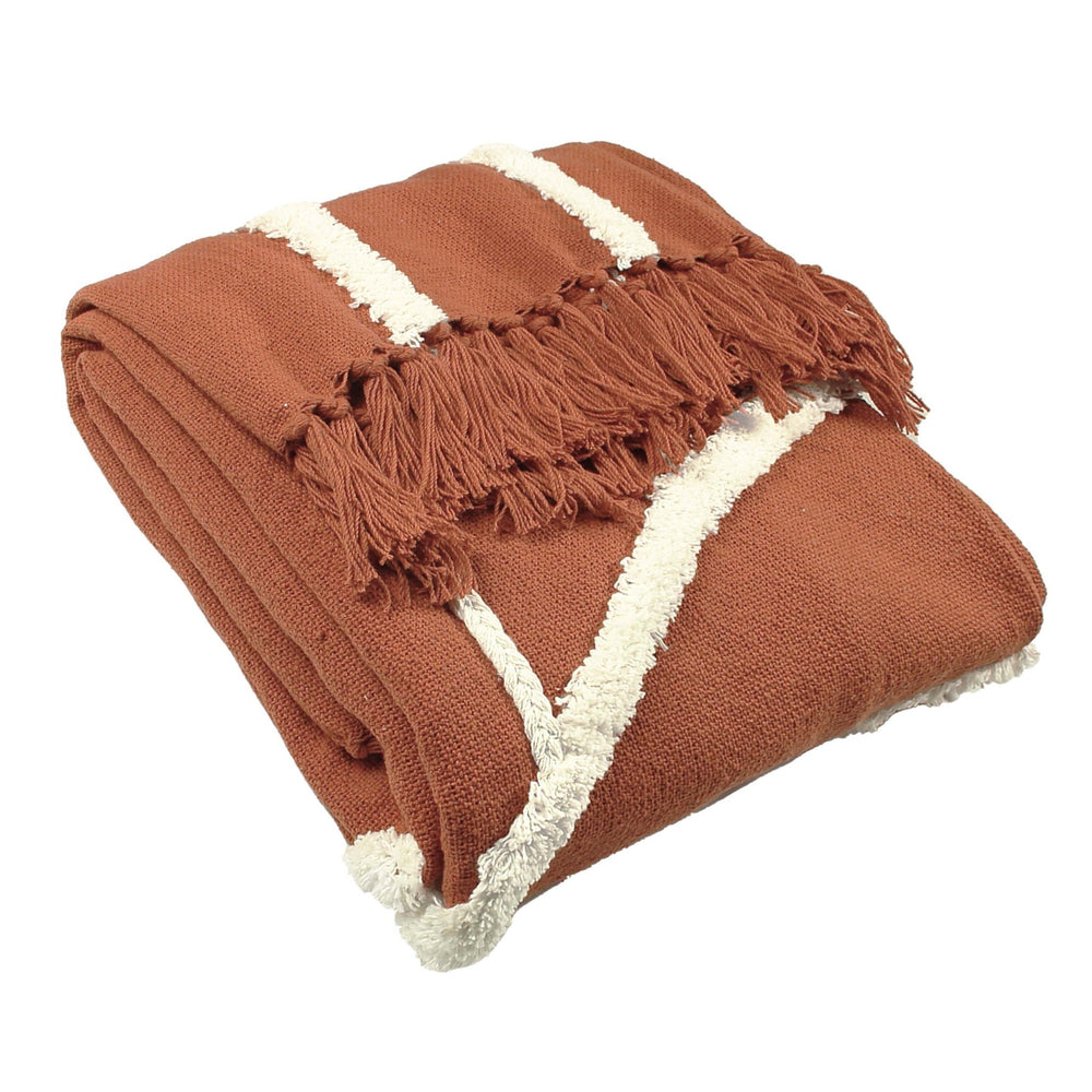 Rainbow Tuft 130x150 Throw Brick - XShowhome Limited - Riva