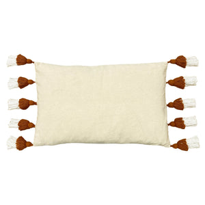 Rainbow Tuft 30x50 Feather Filled Cushion Brick - Canwell Interiors Limited - Riva