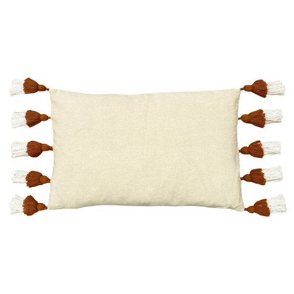 Rainbow Tuft 30x50 Feather Filled Cushion Brick - Canwell Interiors Limited - Riva