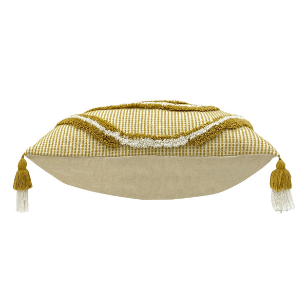 Rainbow Tuft 30x50 Feather Filled Cushion Ochre - Canwell Interiors Limited - Riva