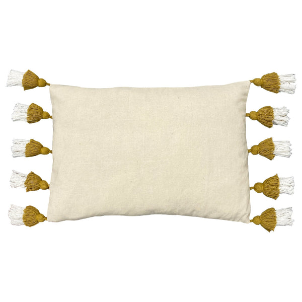 Rainbow Tuft 30x50 Feather Filled Cushion Ochre - Canwell Interiors Limited - Riva