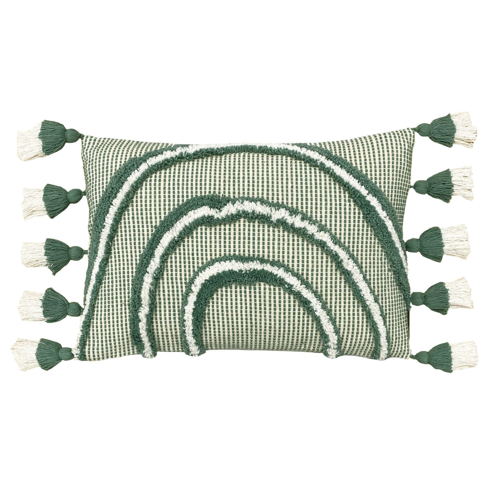 Rainbow Tuft 30x50 Feather Filled Cushion Sage - XShowhome Limited - Riva