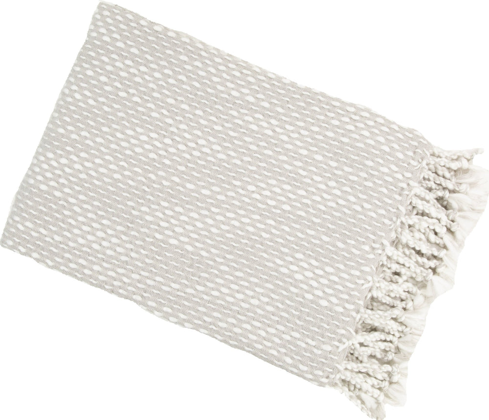 Raindrop Effect Throw Ivory/silver 130x180 - Canwell Interiors Limited - Malini