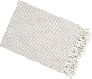 Raindrop Effect Throw Ivory/silver 130x180 - Canwell Interiors Limited - Malini
