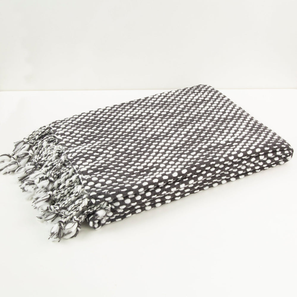 Malini Raindrops Slate Throw - Canwell Interiors Limited - Malini
