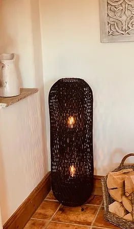 Rattan Curve Lamp Dark - ID9314629091658 - Canwell Interiors Limited - Xshowhome