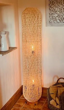 Rattan Curve Lamp Natural - ID9314636333386 - Canwell Interiors Limited - Xshowhome