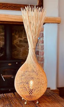 Rattan Volcano Lamp Natural - Canwell Interiors Limited - Xshowhome