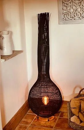 Rattan Volcano Lamp Xl Dark - Canwell Interiors Limited - Xshowhome