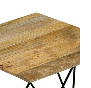 Ravi Hexagnol Lamp Table - Iron Base - Canwell Interiors Limited - Jaipur