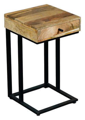 Ravi Iron Base 1 Drawer Side Table Small - Canwell Interiors Limited - Jaipur