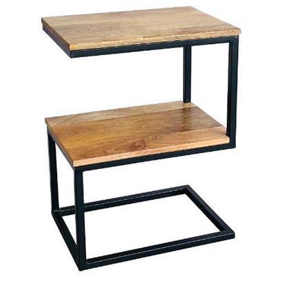 Ravi Iron Base ' S ' Shape Side Table - Canwell Interiors Limited - Jaipur