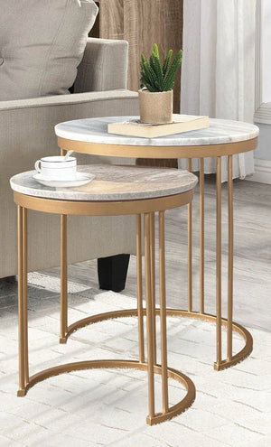 Ravi Marble Nest of 2 - XShowhome Limited - Jaipur