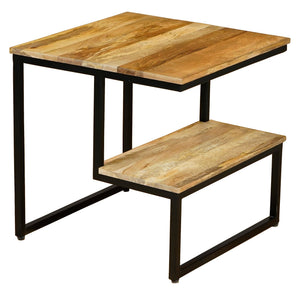 Ravi Side Table - Mango Light Finish - Canwell Interiors Limited - Jaipur