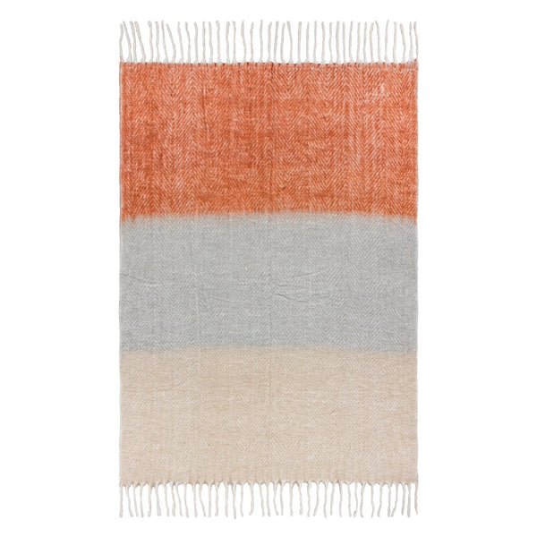 Rawton Ombre 130x180 Throw Brick/flint - Canwell Interiors Limited - Riva