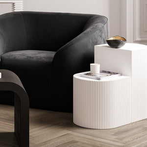 Reed White Side Table - Canwell Interiors Limited - Canwell