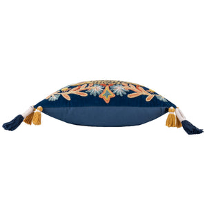 Regal Leopard 50x50 Feather Filled Cushion Royal Blue - Canwell Interiors Limited - Riva