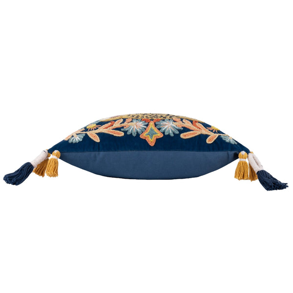 Regal Leopard 50x50 Feather Filled Cushion Royal Blue - Canwell Interiors Limited - Riva
