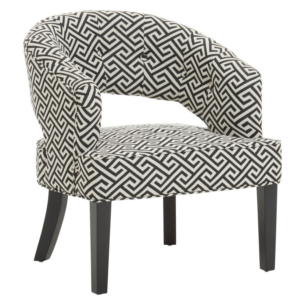 Regents Park Greek Key design Cutout Lounge Chair - Canwell Interiors Limited - Xshowhome