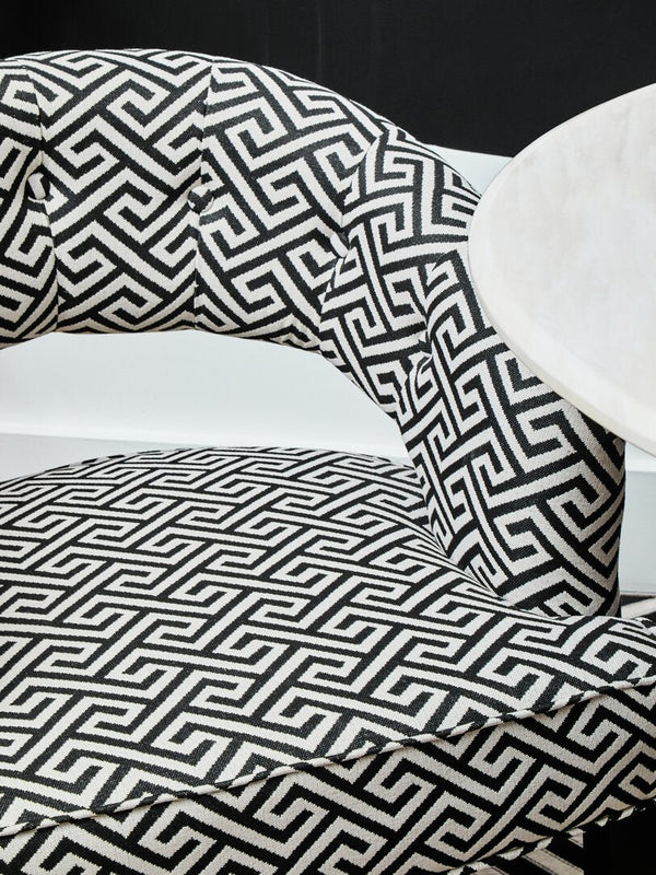 Regents Park Greek Key design Cutout Lounge Chair - Canwell Interiors Limited - Xshowhome