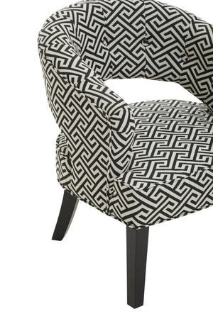 Regents Park Greek Key design Cutout Lounge Chair - Canwell Interiors Limited - Xshowhome