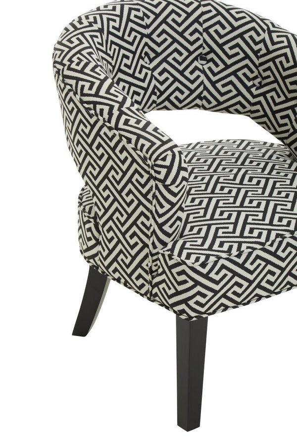 Regents Park Greek Key design Cutout Lounge Chair - Canwell Interiors Limited - Xshowhome