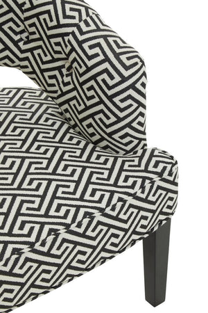 Regents Park Greek Key design Cutout Lounge Chair - Canwell Interiors Limited - Xshowhome
