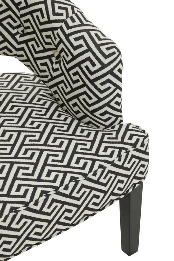 Regents Park Greek Key design Cutout Lounge Chair - Canwell Interiors Limited - Xshowhome