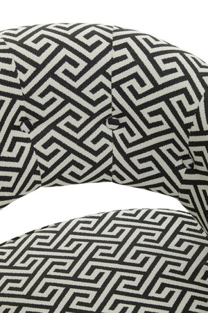 Regents Park Greek Key design Cutout Lounge Chair - Canwell Interiors Limited - Xshowhome