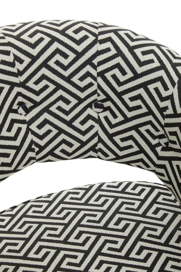 Regents Park Greek Key design Cutout Lounge Chair - Canwell Interiors Limited - Xshowhome