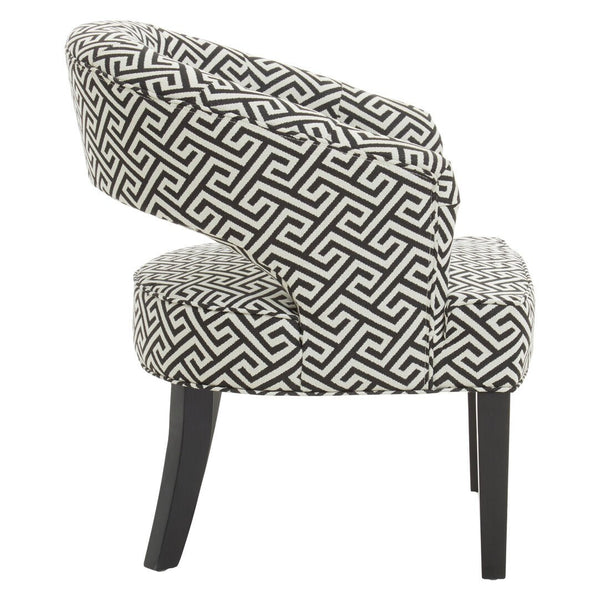 Regents Park Greek Key design Cutout Lounge Chair - Canwell Interiors Limited - Xshowhome