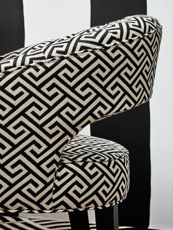Regents Park Greek Key design Cutout Lounge Chair - Canwell Interiors Limited - Xshowhome