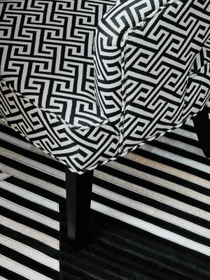 Regents Park Greek Key design Cutout Lounge Chair - Canwell Interiors Limited - Xshowhome